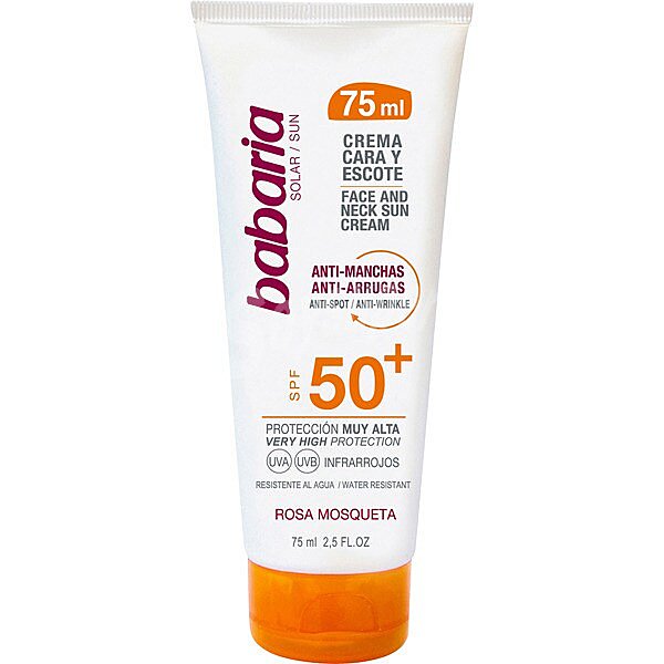 Protector solar facial, con acción anti manchas y anti arrugas y FPS 50+ (muy alto)