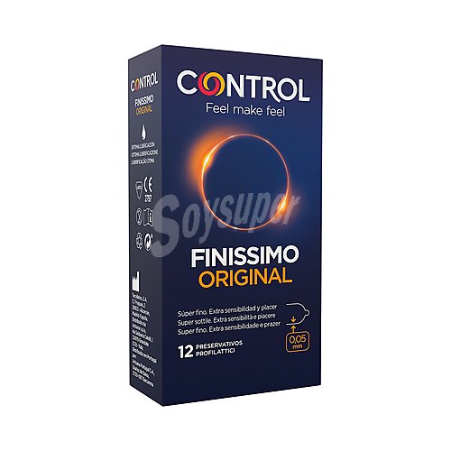 Control Preservativo lubricado fino, con un ajuste perfecto control Finissimo original