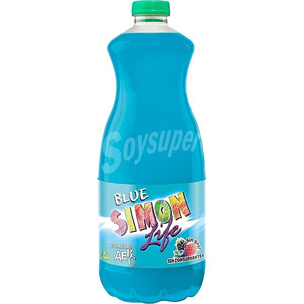 Blue bebida de zumo sabor a frutas del bosque sin gas botella 1,5 l