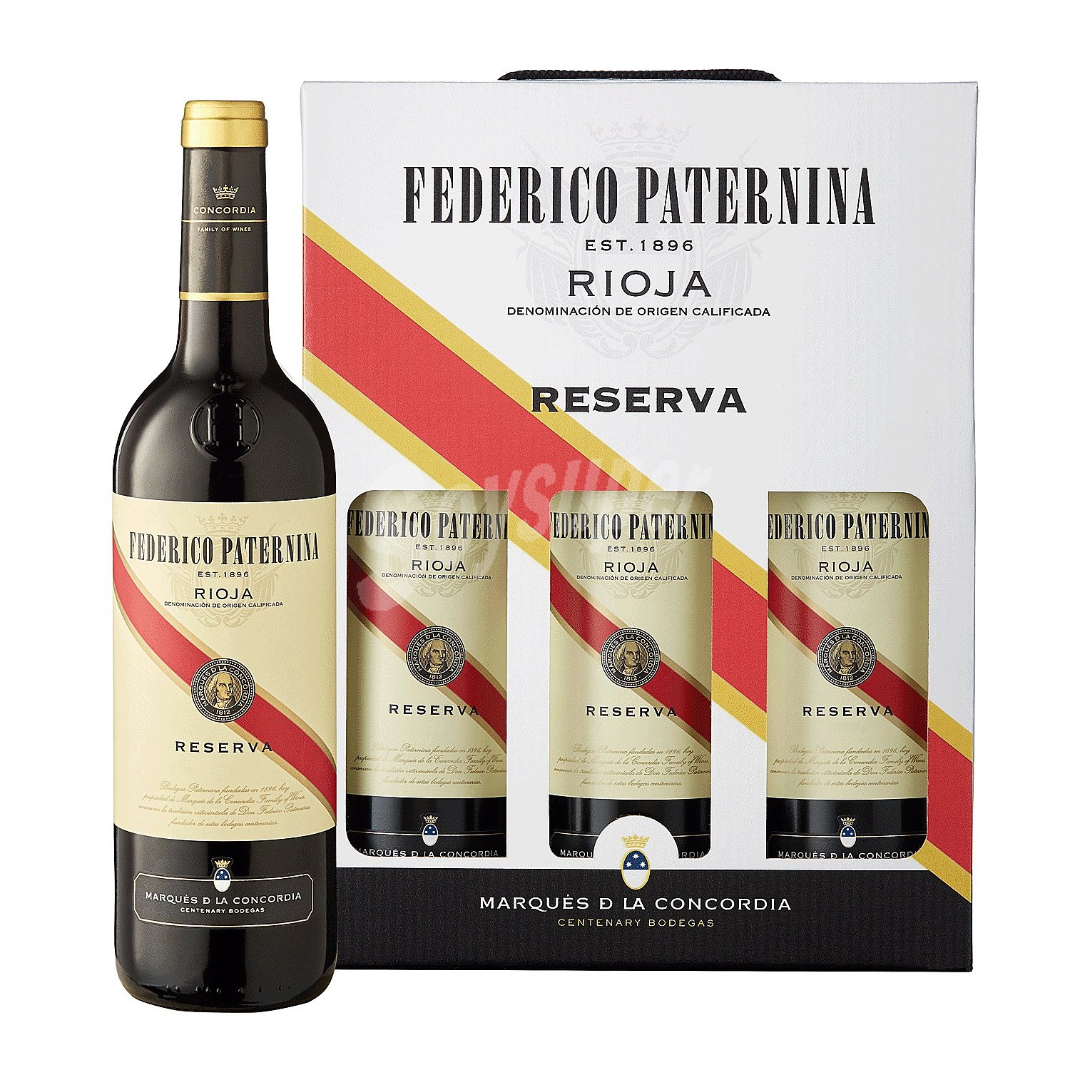 Estuche 3 Bot. Paternina Tinto Reserva 2016