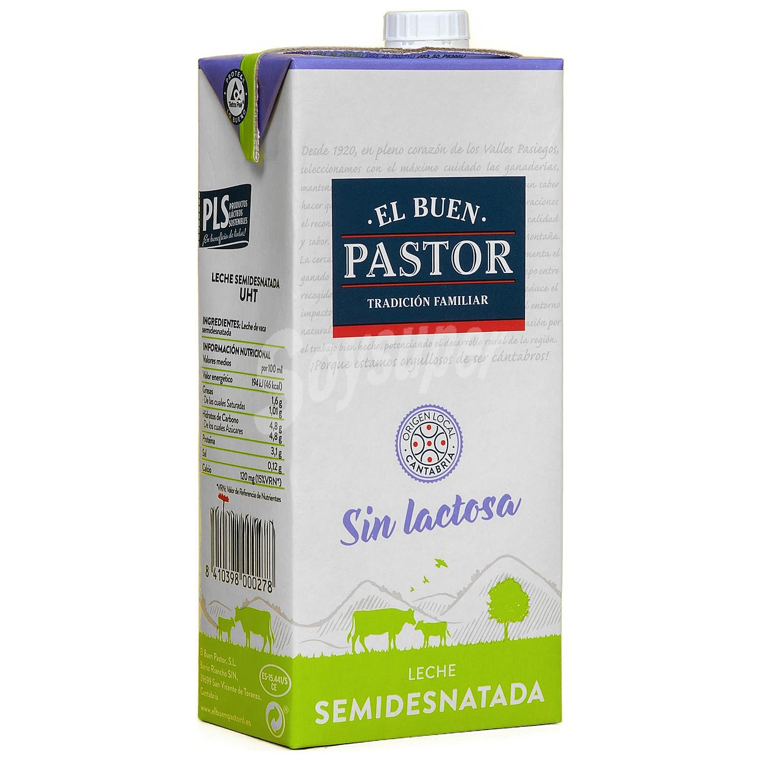 Leche semidesnatada UHT Sin Lactosa