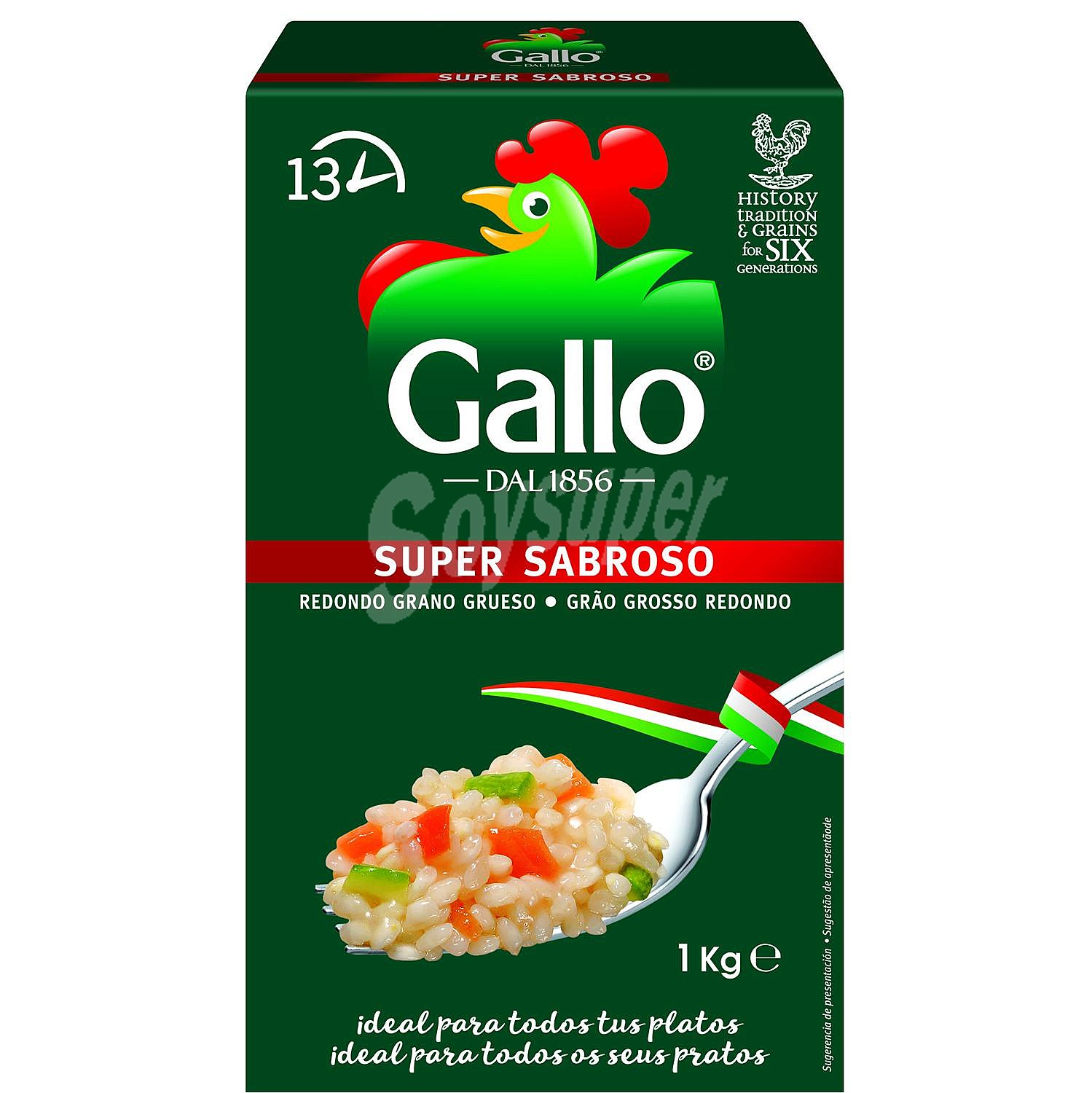 Arroz redondo grano grueso Super Sabroso