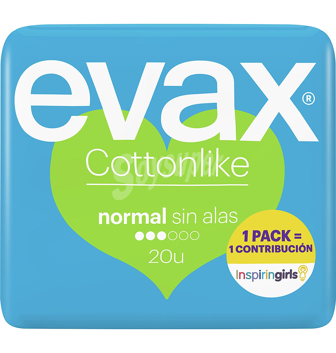 Compresa evax cottonlike normal sin alas