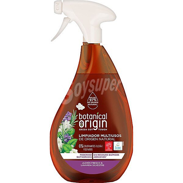 Limpiador multiusos de origen natural Jazmin fresco y lavanda silvestre pistola