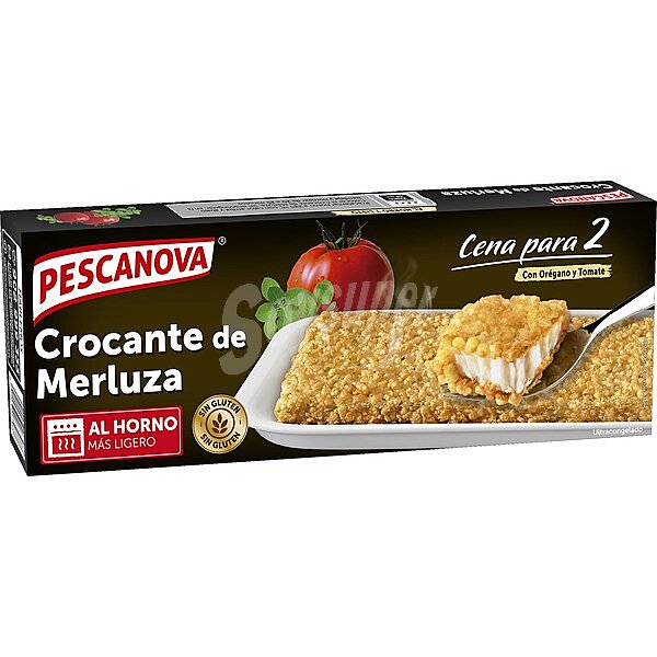 Crocante de merluza con tomate y orégano 2 raciones sin gluten