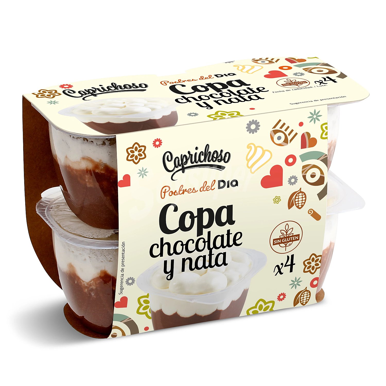 Copa de chocolate y nata Caprichoso