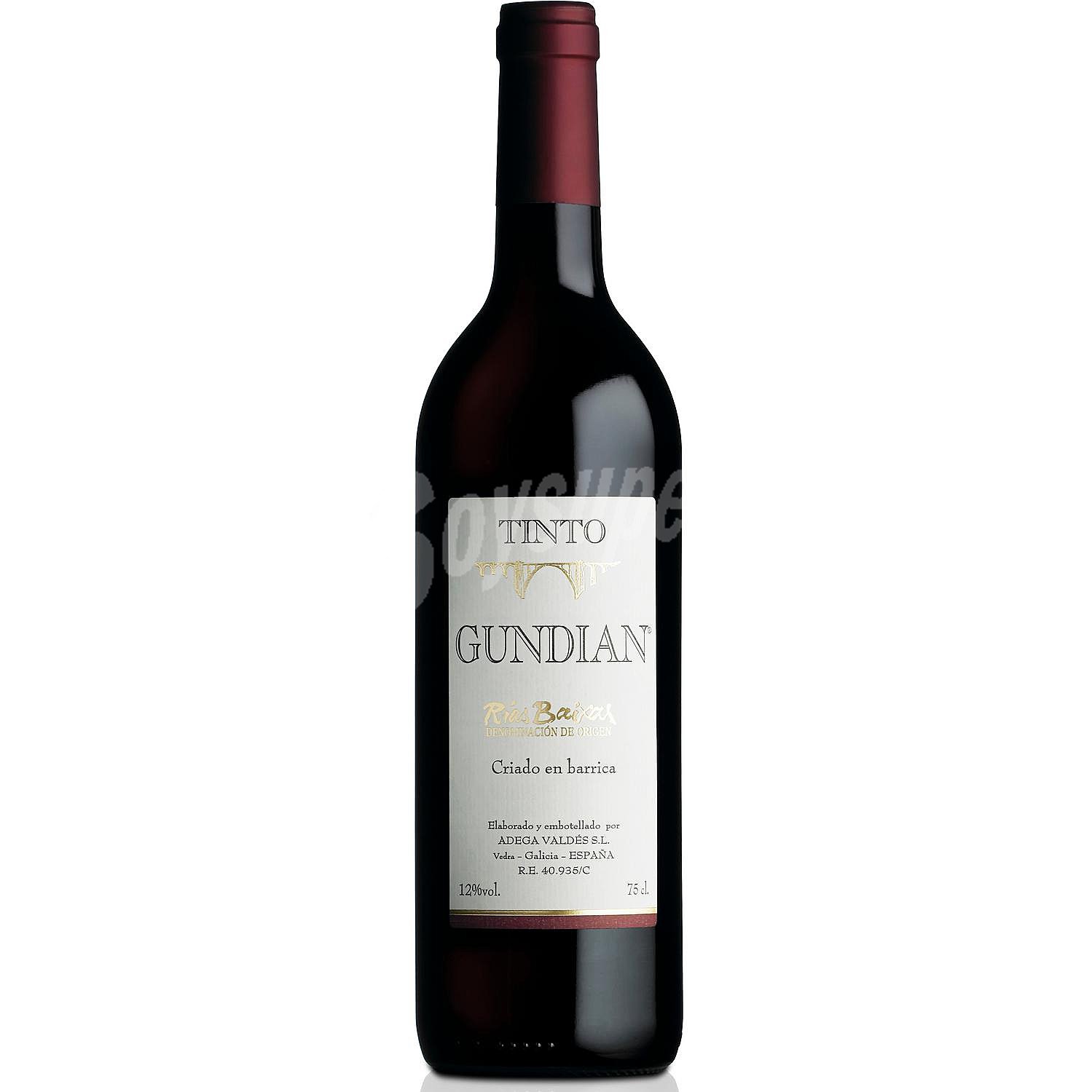 Vino tinto criado en barrica mencía Gundian d.o.rias Baixas