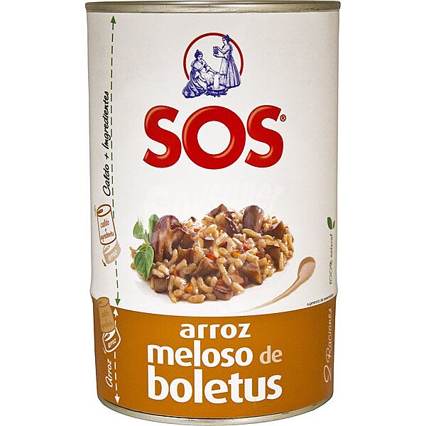 Arroz meloso boletus