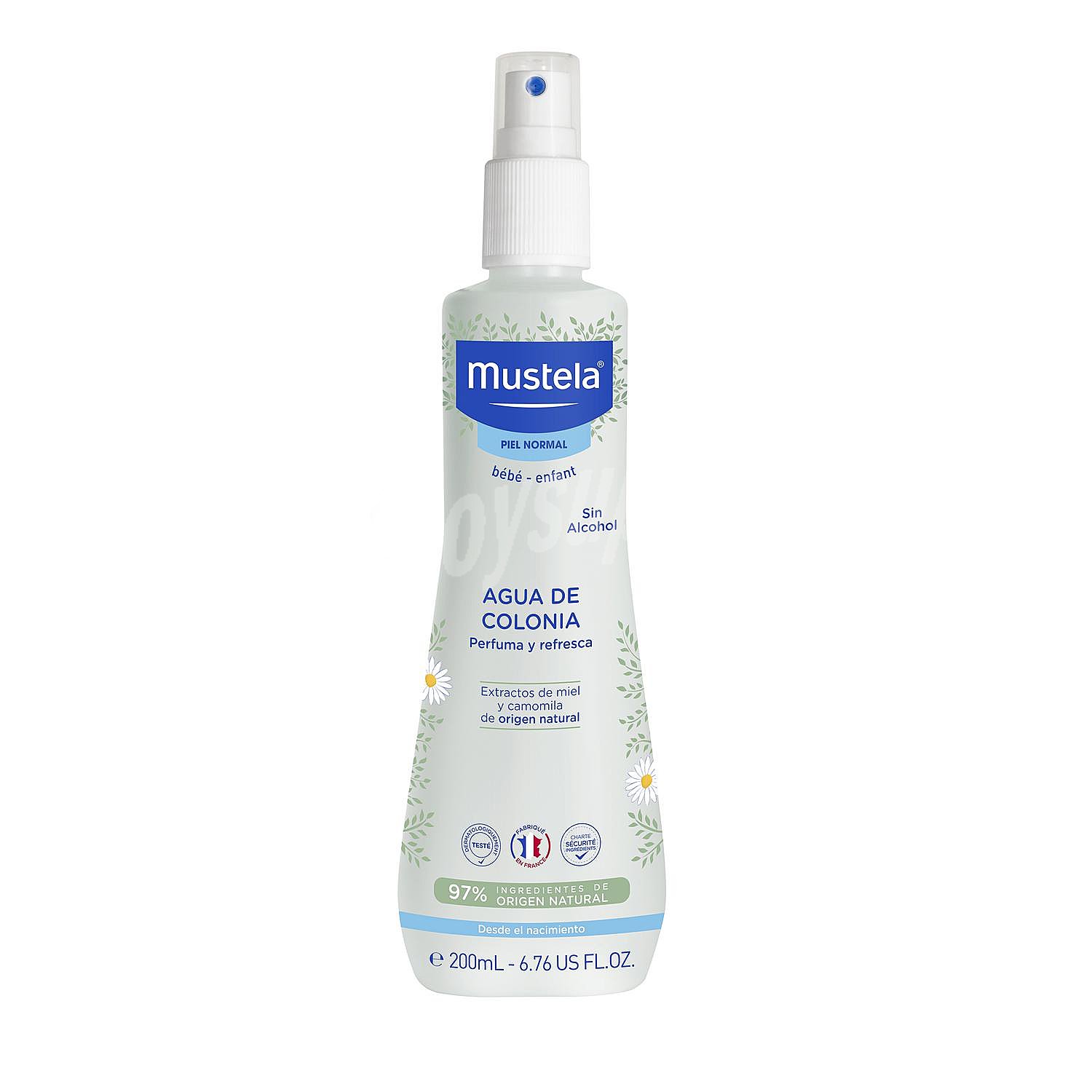 Colonia para bebe sin alcohol perfuma y refresca Mustela