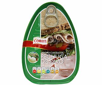 Magro de pechuga de pavo cocido