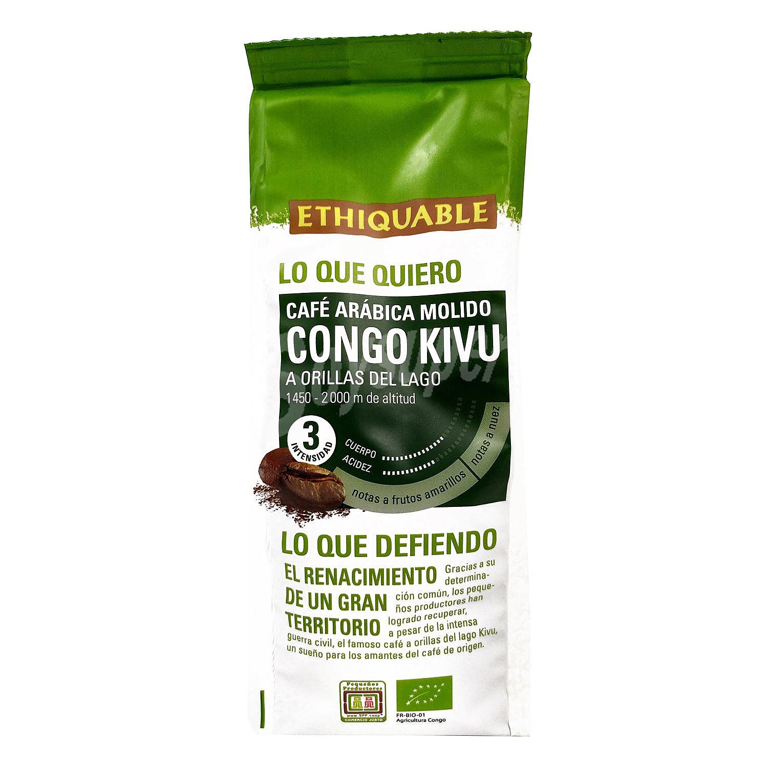 Café molido de Congo kivu bio