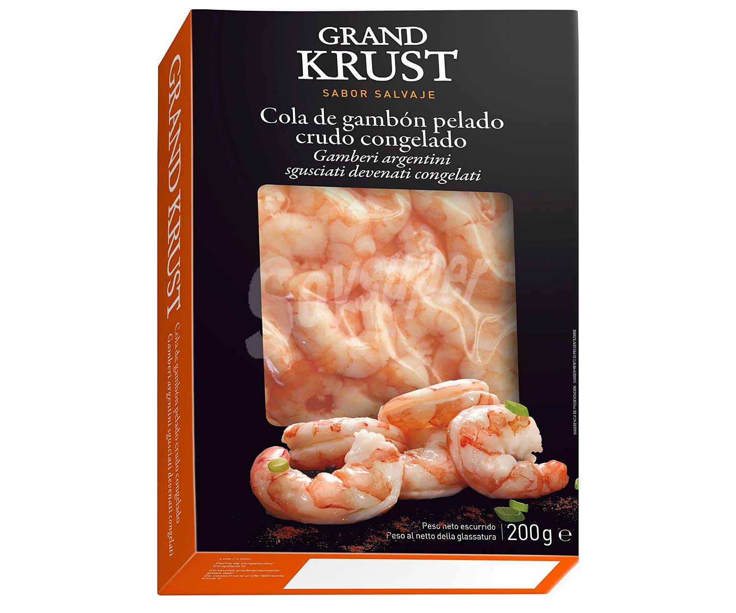 Grand krust Colas de gambón pelado, crudo y ultracongelado, sabor salvaje grand krust