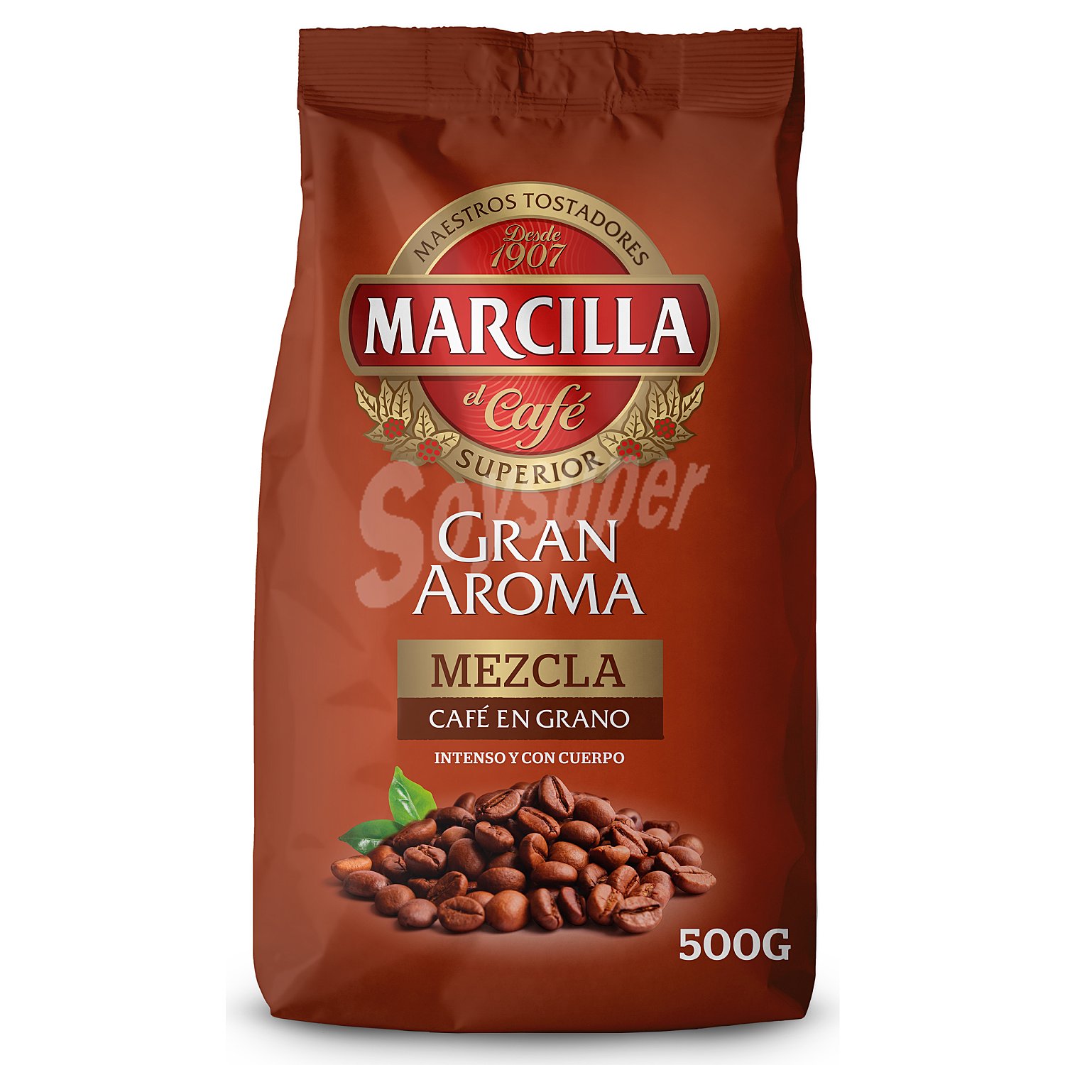 Café gran aroma mezcla en grano paquete 500 gr