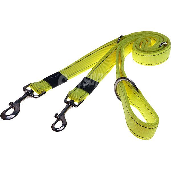 Correa para perros Fanbelt multifunción amarilla 2x130-160 cm