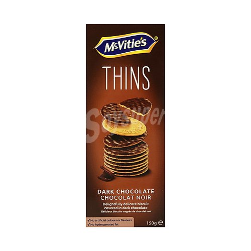 Mc vitie's Galletas Digestive chocolate negro thins Mc vitie`s