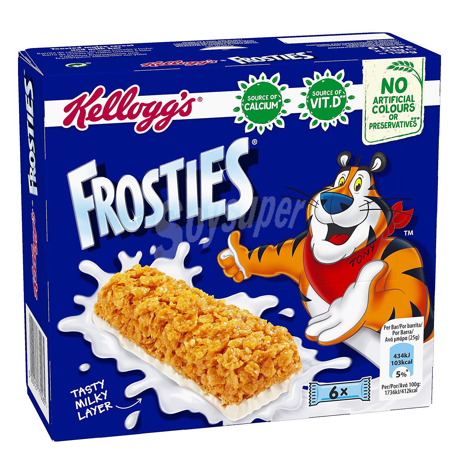 Barritas de cereales y leche Frosties