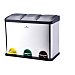 Cubo de basura Acero inoxidable Ecol-Trio - Inox