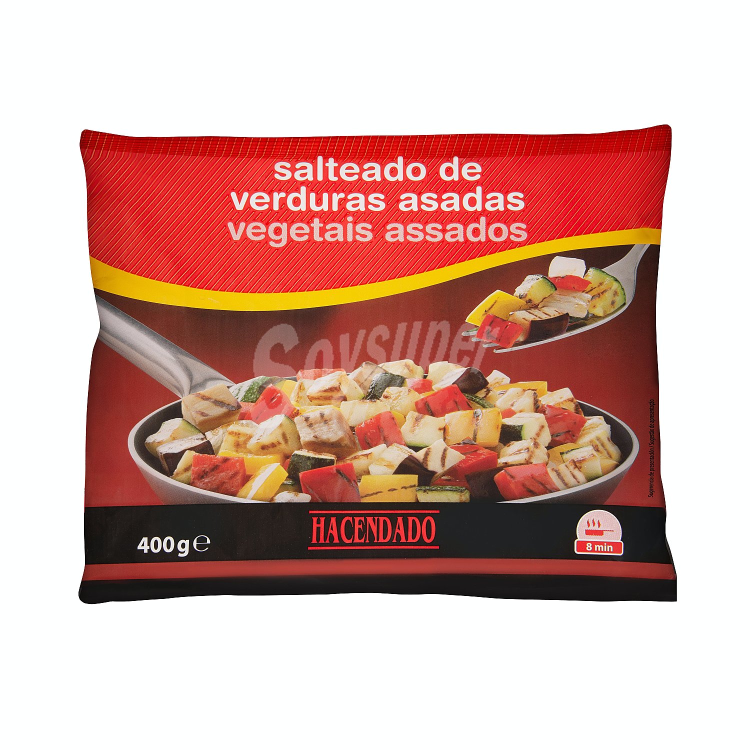 Salteado verduras asadas ( calabacin,pimiento,cebolla,berenjena ) congelado