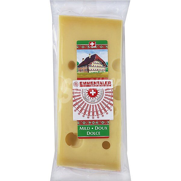 Emmentaler queso suizo emmental de vaca elaborado con leche cruda DOP Vallée de l´emme pieza