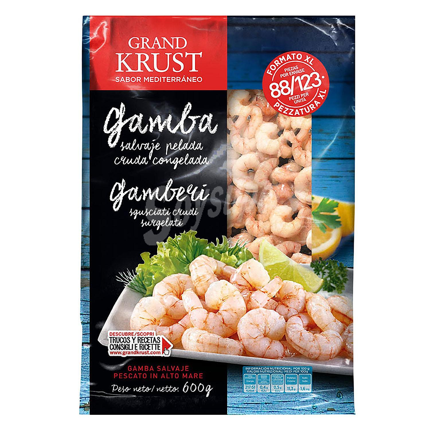 Gamba salvaje pelada cruda 88/123 piezas Grand Krust