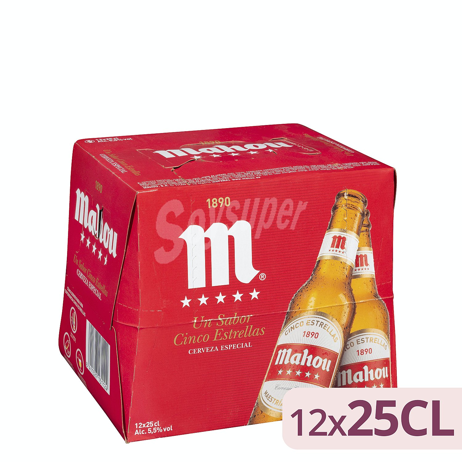 Cerveza especial mahou 5 estrellas x. 25 cl