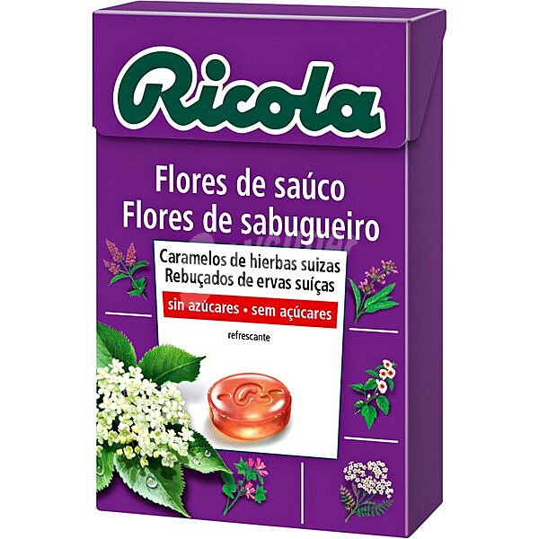 Caramelos balsámicos de hierbas suizas sin azúcar sabor flores de saúco