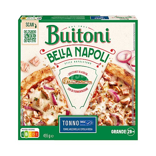 Buitoni Pizza congelada de atún, mozzarella y cebolla roja buitoni Bella napoli