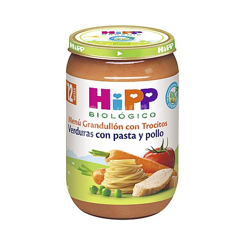 Hipp Tarrito de verduras ecológicas, con pasta y pollo, partir de 12 meses hipp Biológico