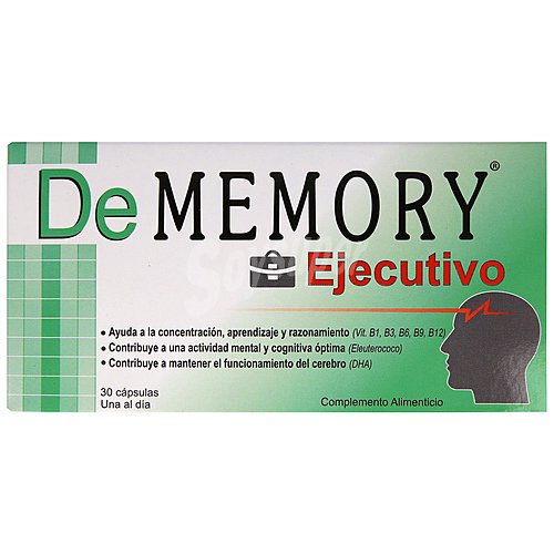 DE memory Complemento alimenticio que contribuye a la mejora de la concentración y el razonamiento DE memory Ejecutivo