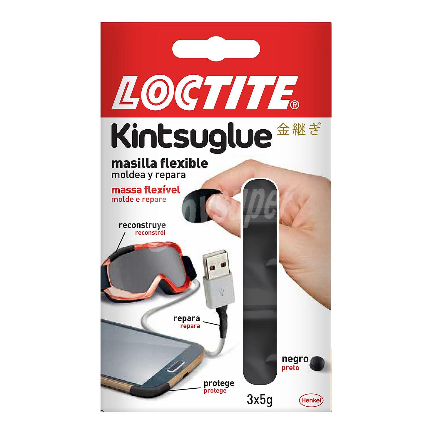 Masilla Flexible Loctite Kintsuglue - Negro