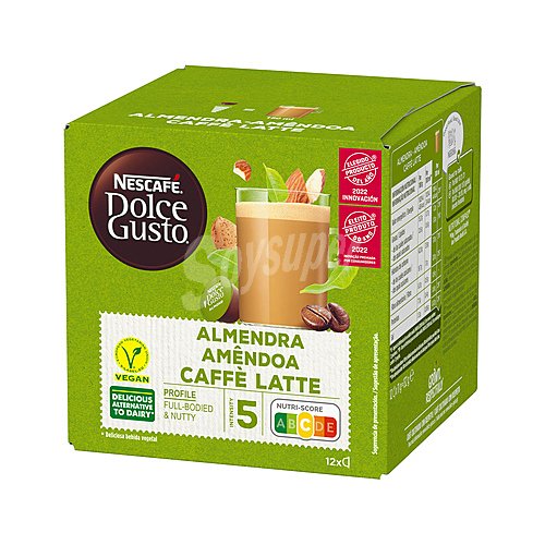 Nescafé dolce gusto Café con leche de almendras, intensidad 5 nescafé dolce gusto