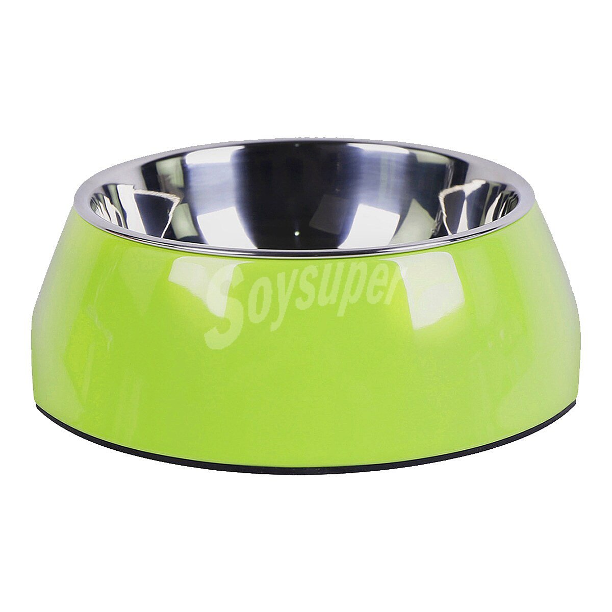 Comedero para perros color verde lima medidas 14 cm