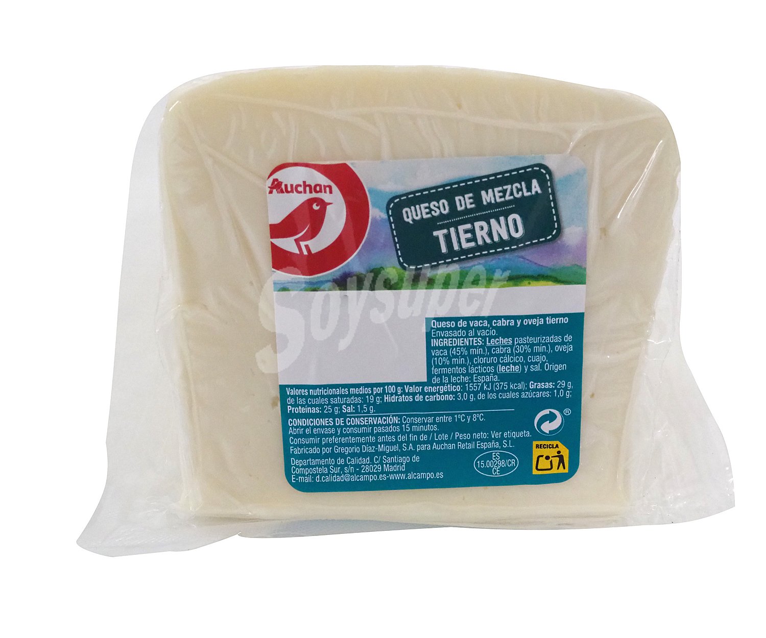 Queso mezcla tierno