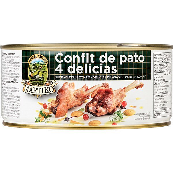 Delicias de alas de pato en confit lata 700 g