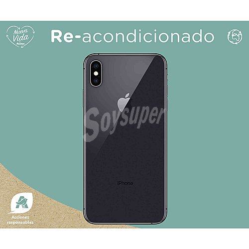 Smartphone 14,73cm (5,8) iphone XS gris espacial (reacondicionado), 64GB, Chip A12 Bionic, Super Retina HD, 12Mpx, iOS 12