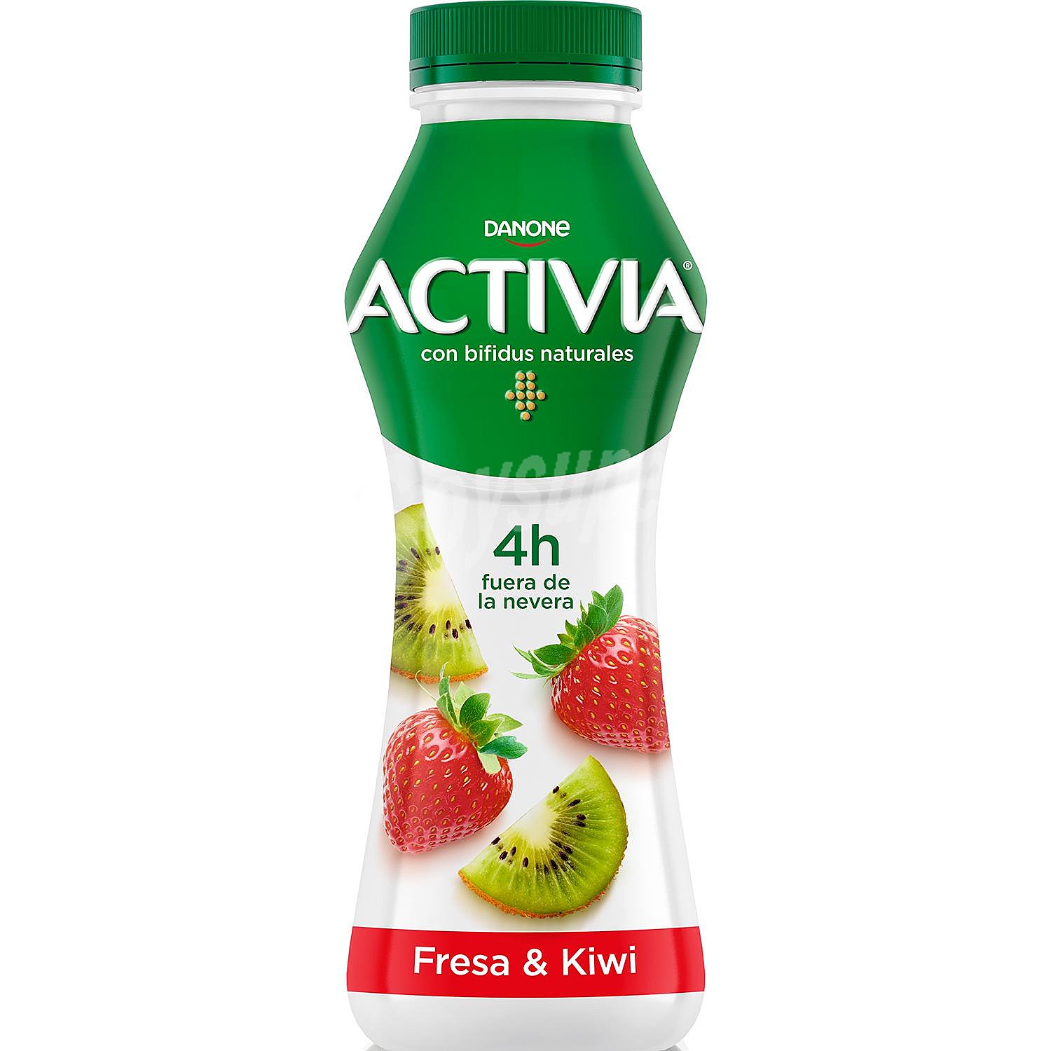 Yogur bífidus líquido de fresa y kiwi Danone Activia