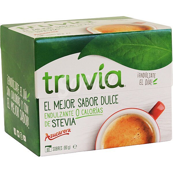 Endulzante de Stevia 0 calorías 80 sobres