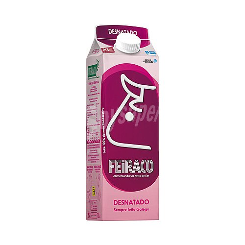 Feiraco Leche de vaca desnatada y de origen 100% gallega feiraco