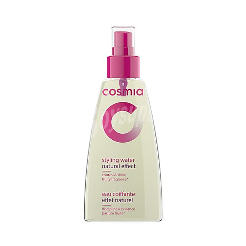 Cosmia Agua de peinado con acabado brillante, efecto natural y agradable aroma frutal cosmia