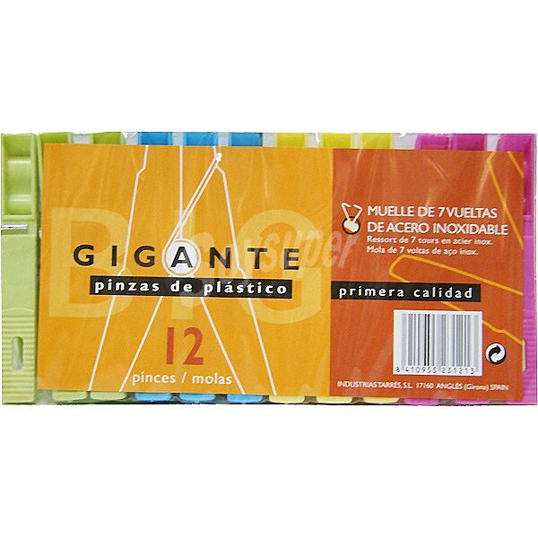 Pinzas para la ropa de plástico gigantes