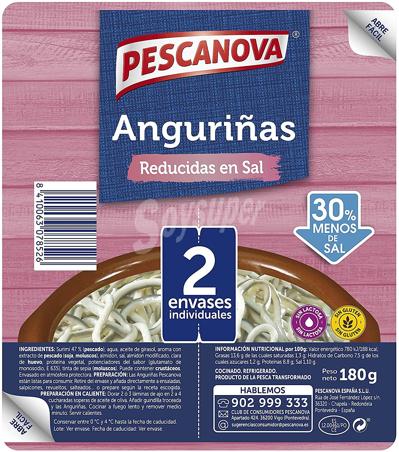 Anguriñas reducidas en sal