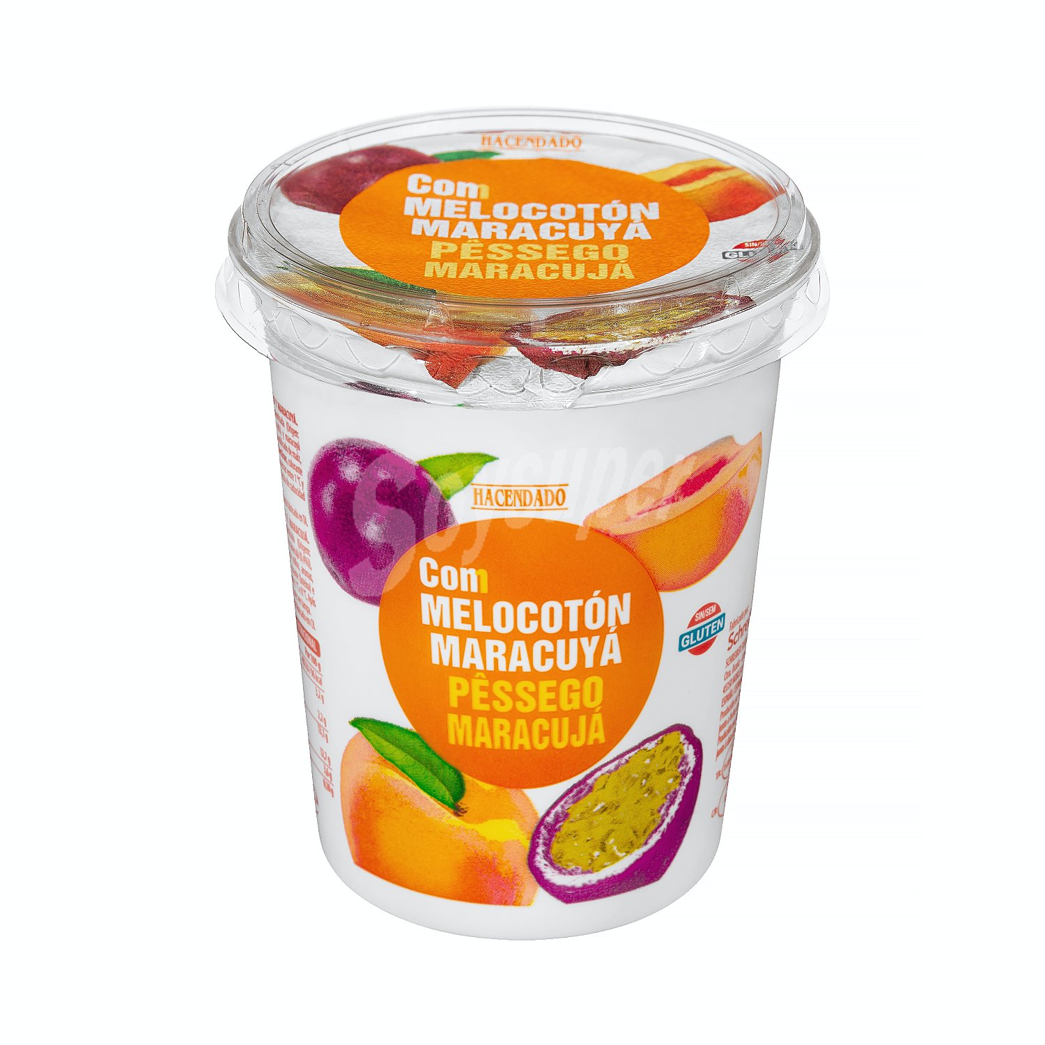 Yogur cremoso trozos melocoton-maracuya