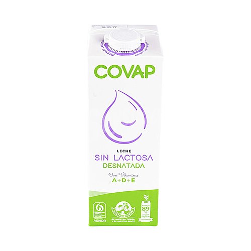 Covap Leche de vaca desnatada y sin lactosa covap