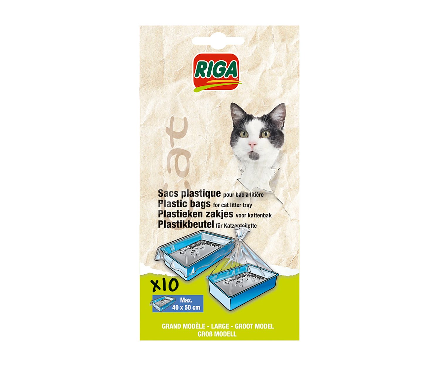 Bolsas de plástico para bandejas de aseo personal de gatos