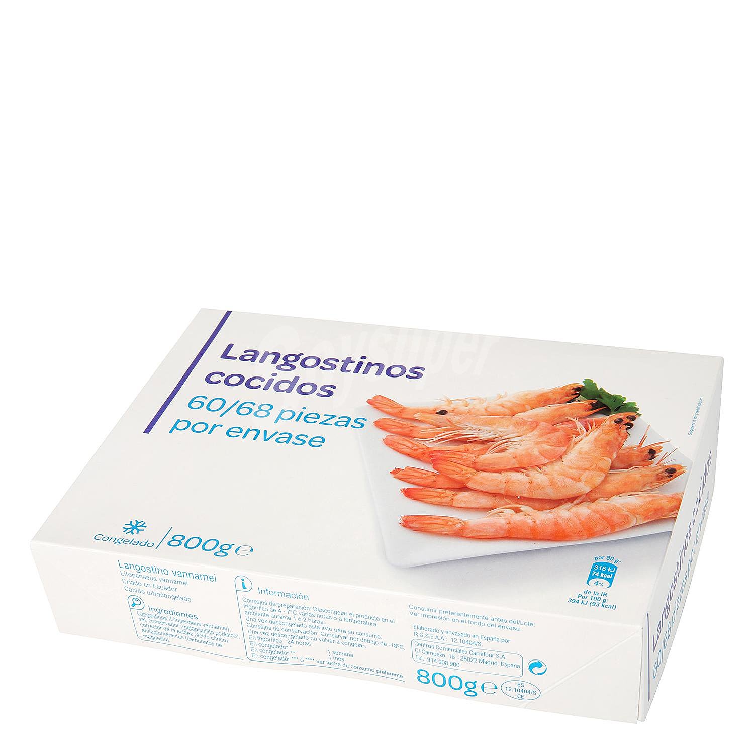 Langostino vannamei cocido 60/68