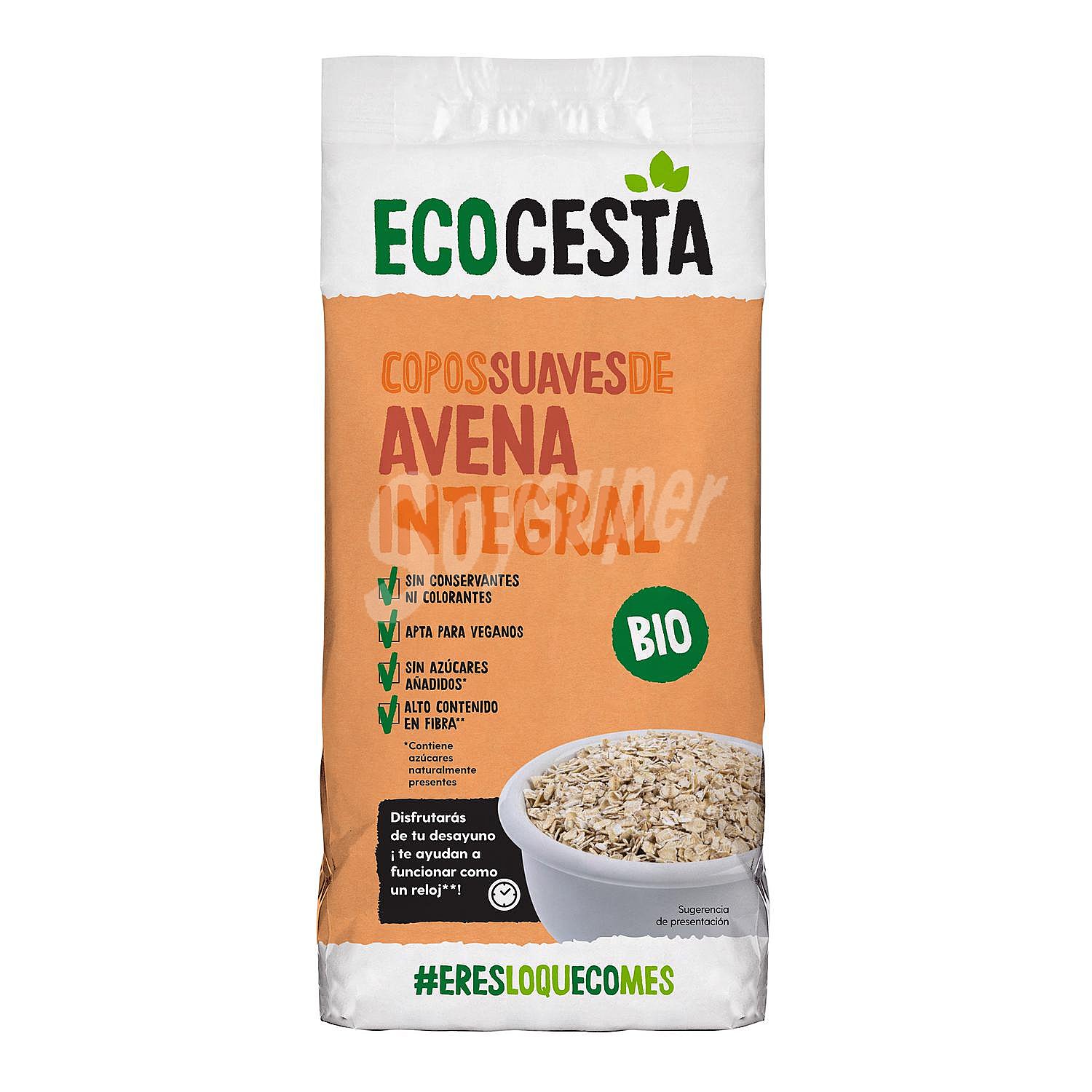 Copos de avena integral de cultivo ecológico