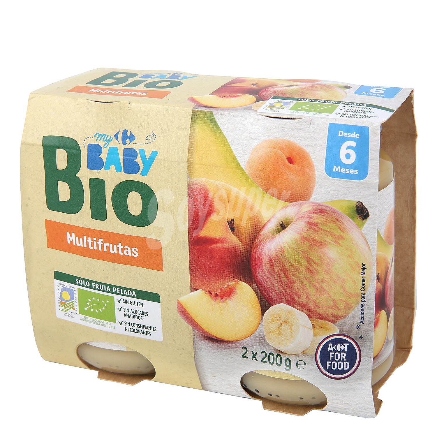 Tarrito multifrutas Ecológica Carrefour Baby Bio desde 6 meses