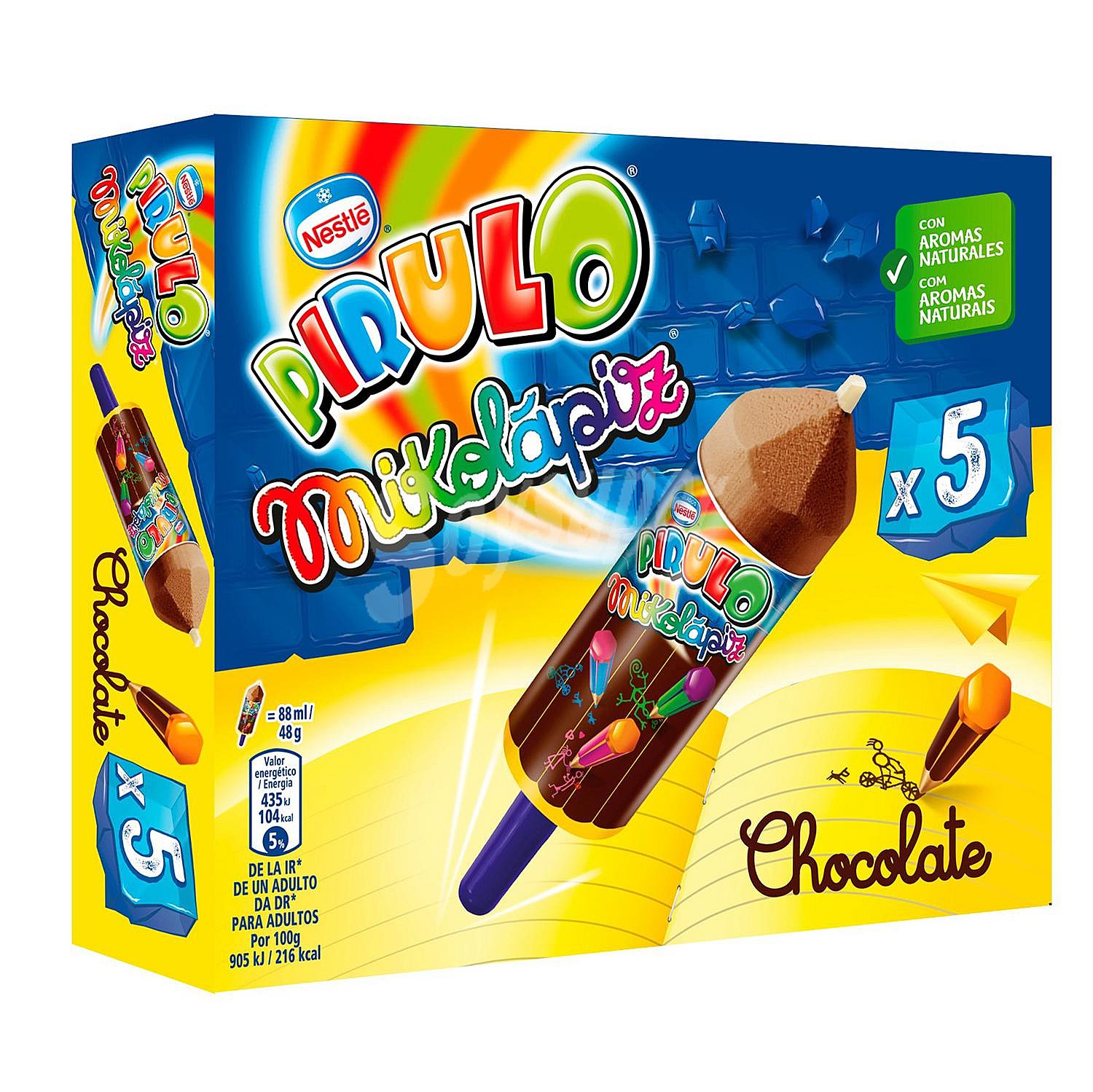 Helado Pirulo chocolate Nestlé sin gluten