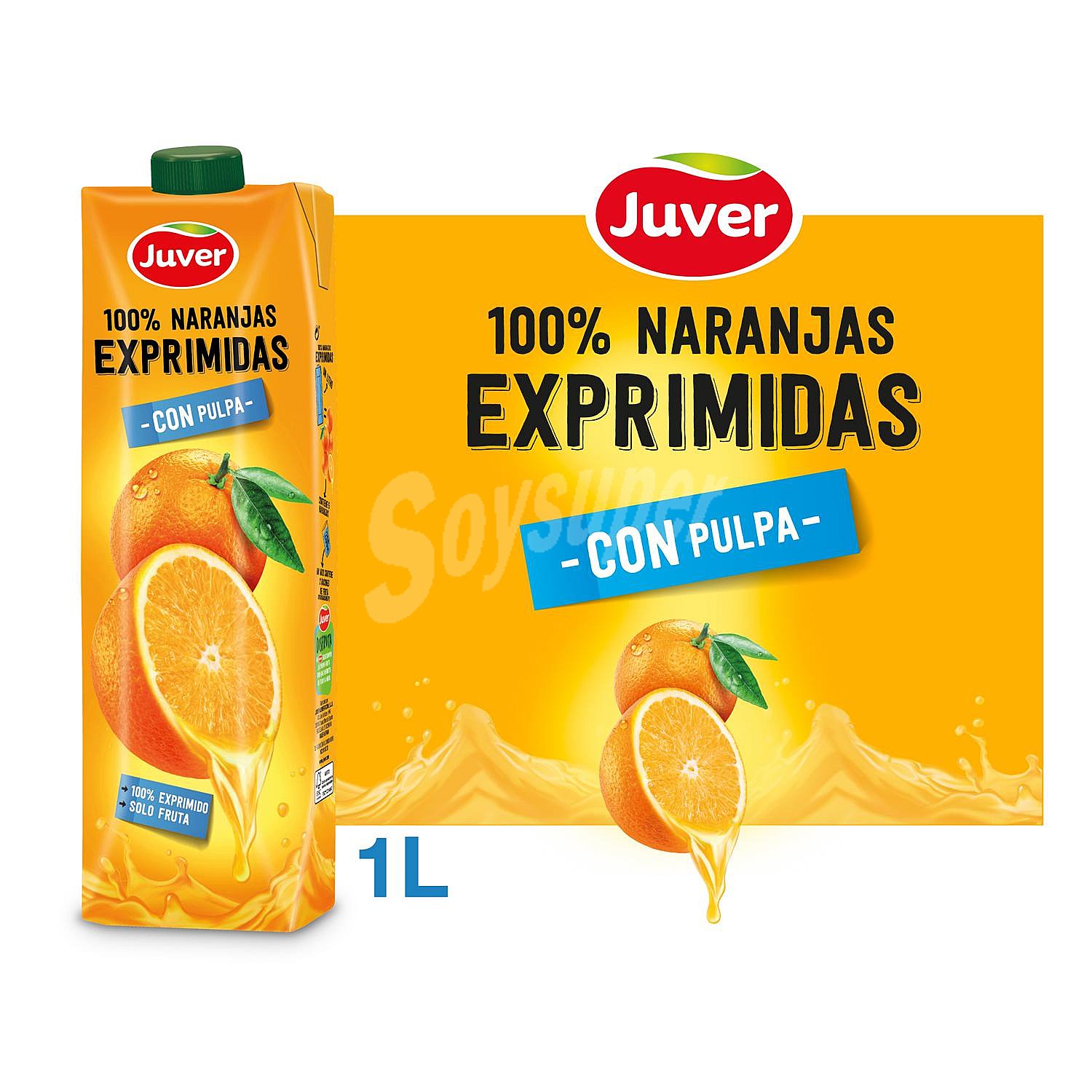 Zumo de naranja exprimida con pulpa