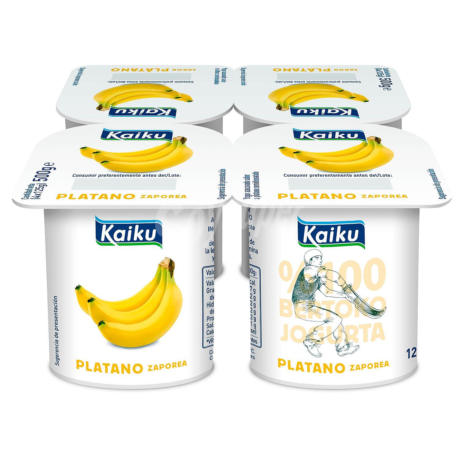 Yogur de plátano Kaiku